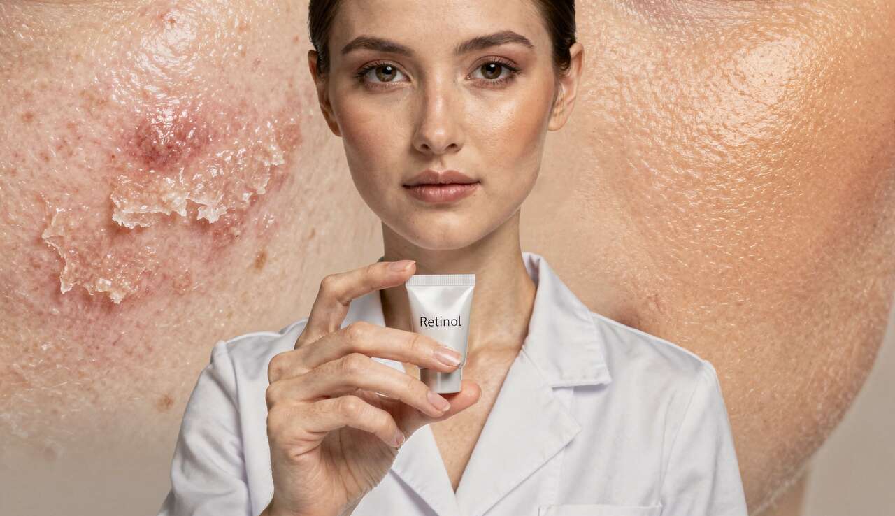 Utilisation et pr&eacute;cautions du r&eacute;tinal pour le visage